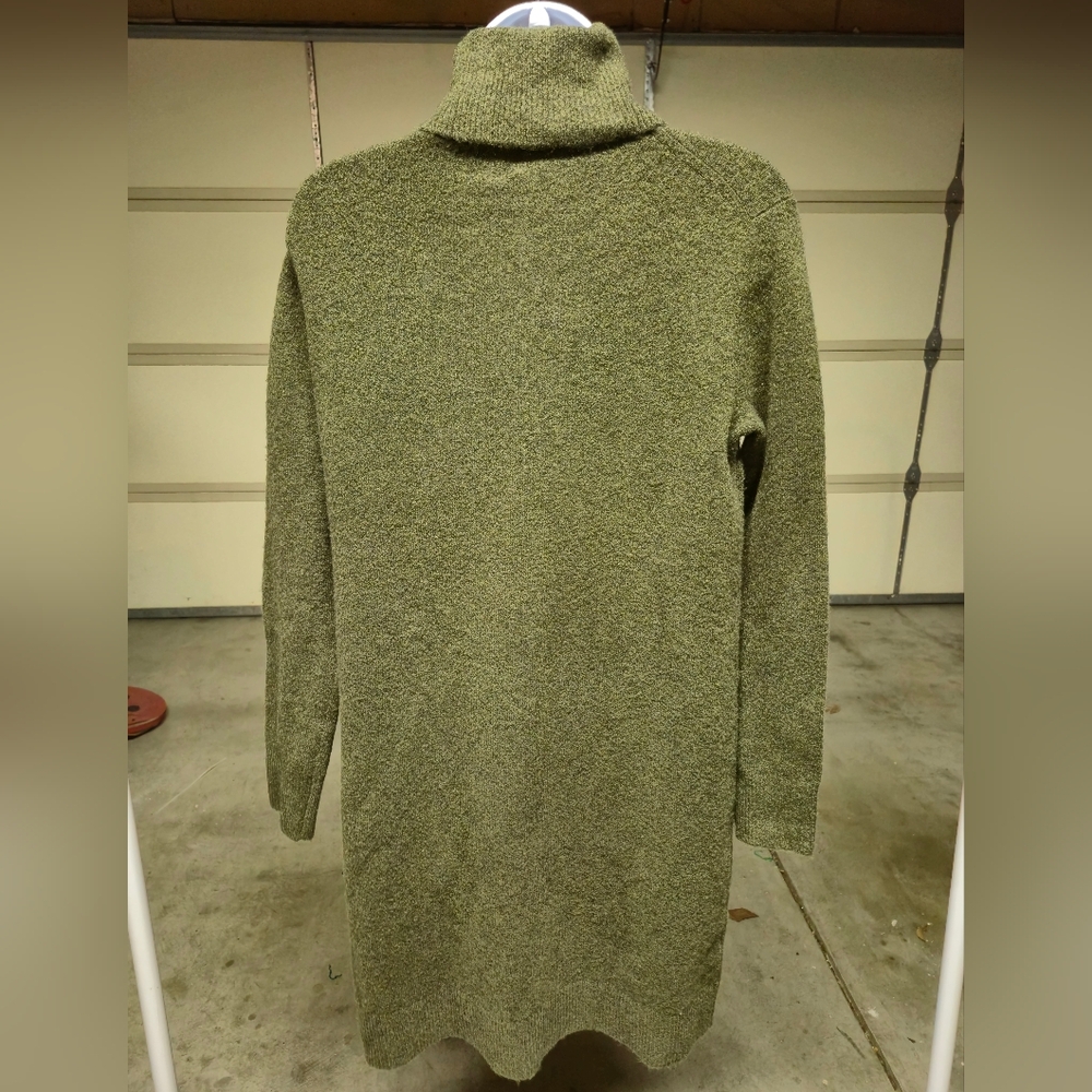 J. Crew Olive Long Sleeve Turtleneck Dress - Picture 2 of 7